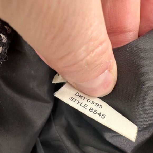Vintage Precis Women's Houndstooth Double Breasted Blazer Jacket Black White 12 - Picture 7 of 13